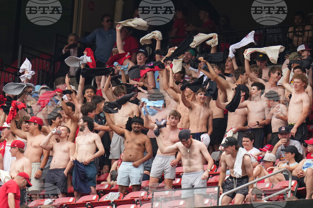 Royals Cardinals Shirtless Fans Baseball