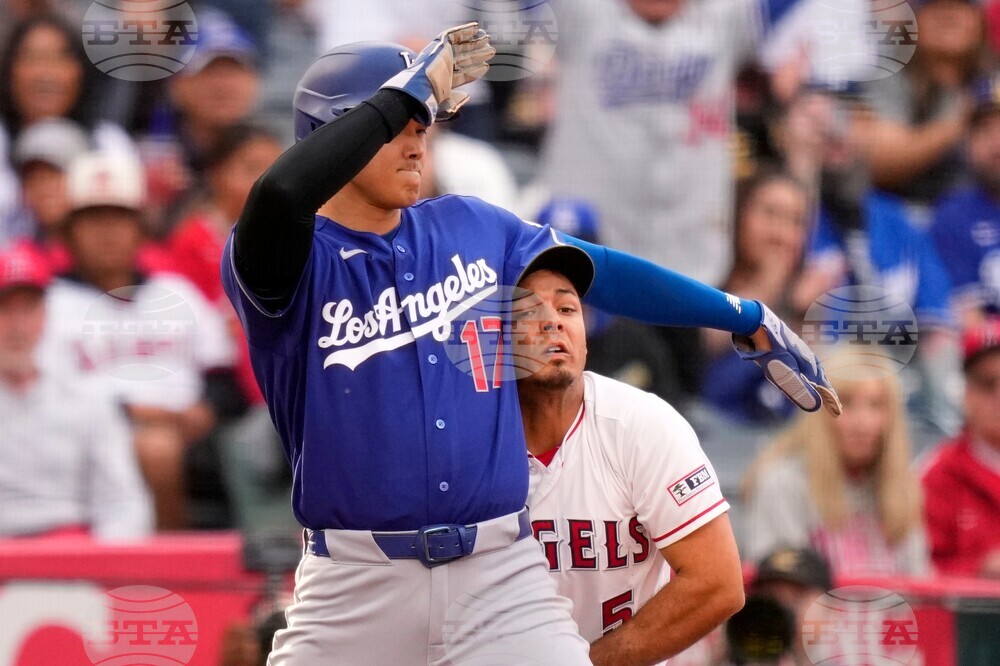 APTOPIX Dodgers Angels Baseball