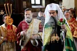Патриарх Даниил - литургия - св. Николай Софийски