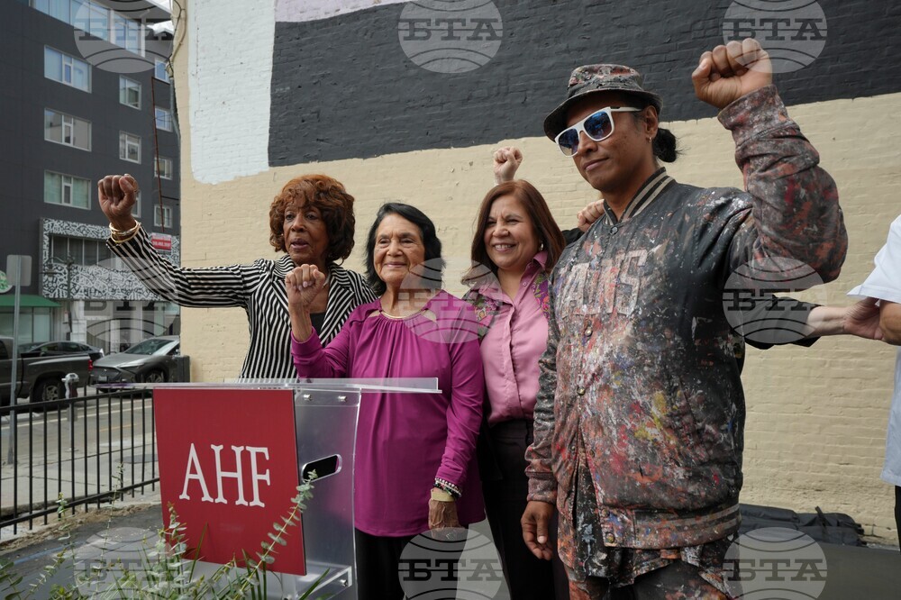 Joyful Crowd Celebrates Dolores Huerta as AHF’s New Robert Vargas Mural Unveiled