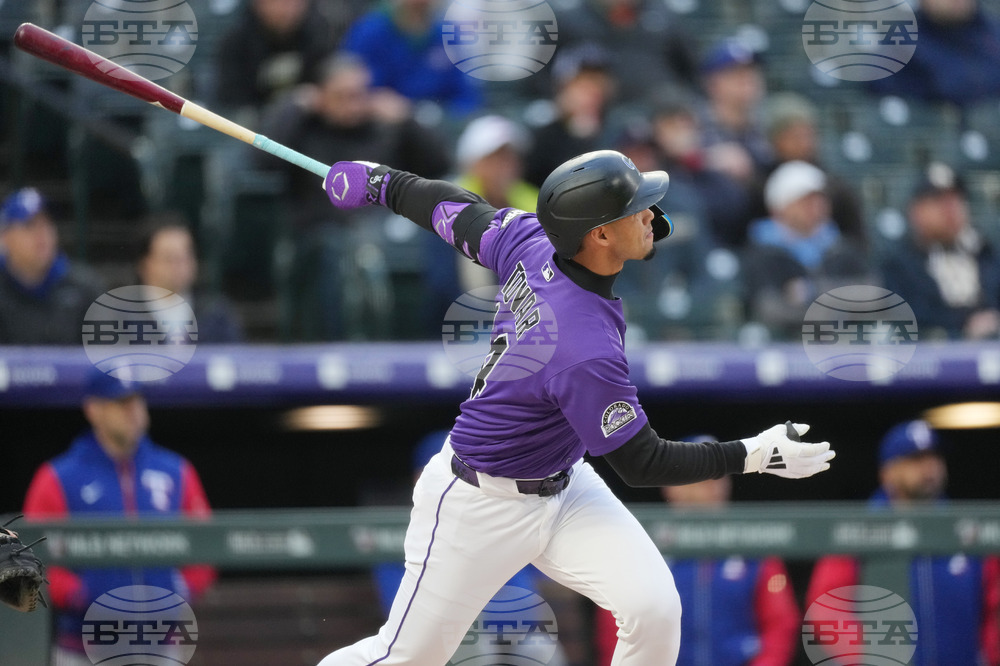 Rangers Rockies Baseball