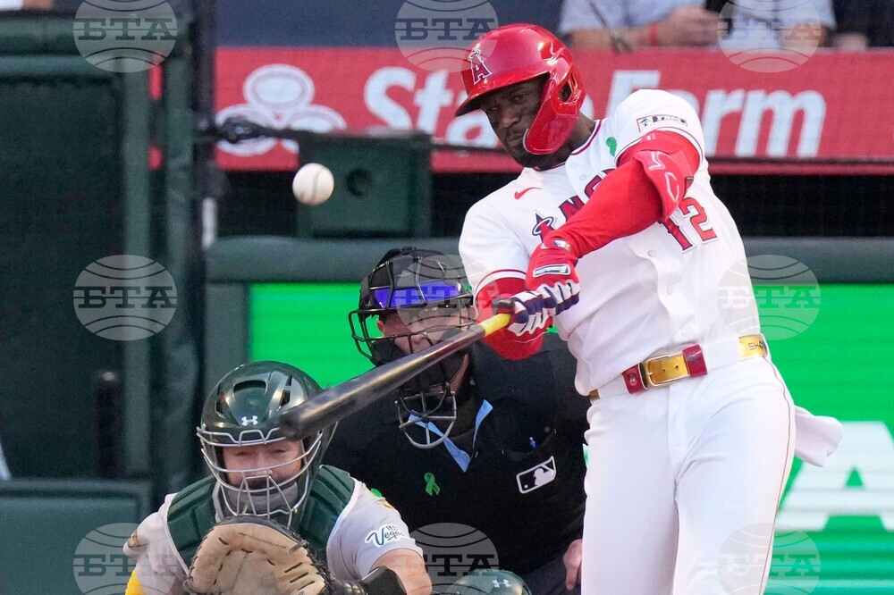 Athletics Angels Baseball