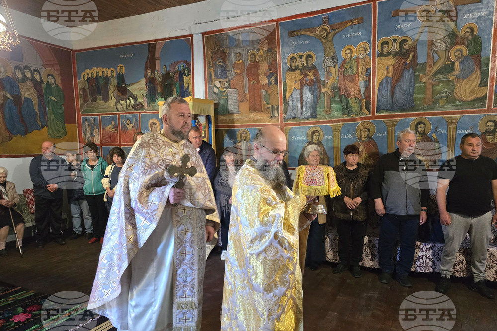 Село Куделин - Видински митрополит Пахомий - Възнесение Господне - литургия