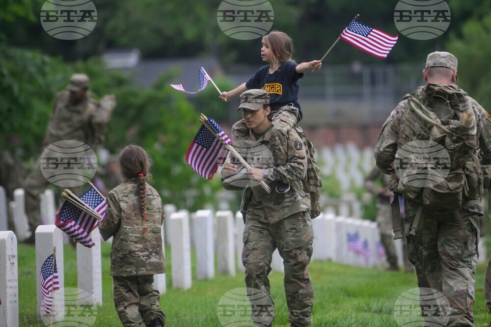 Arlington Cemetery Flags In