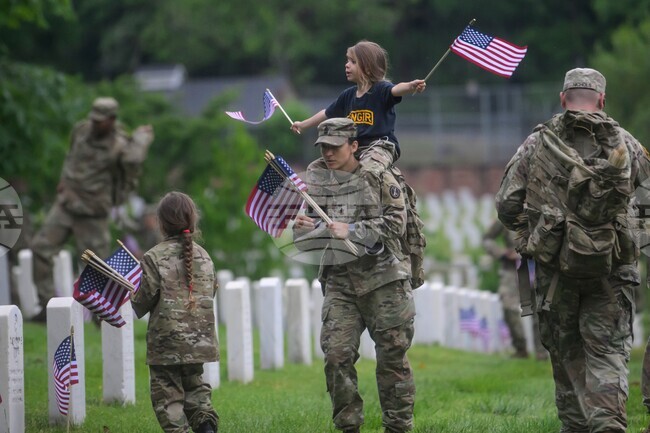 APTOPIX Arlington Cemetery Flags In