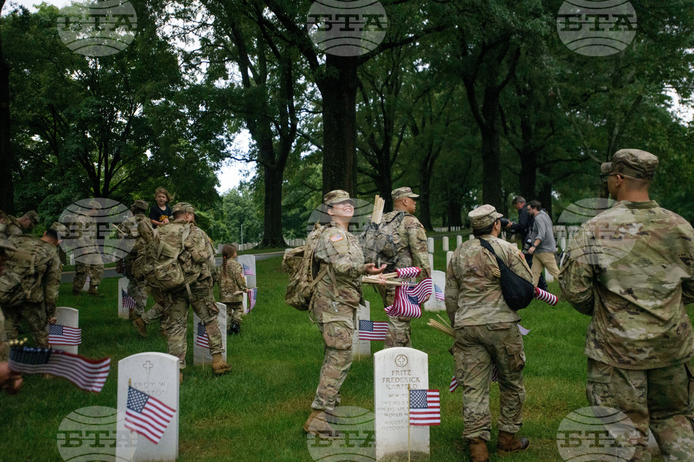 Arlington Cemetery Flags In