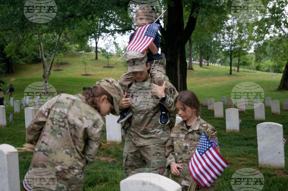 Arlington Cemetery Flags In