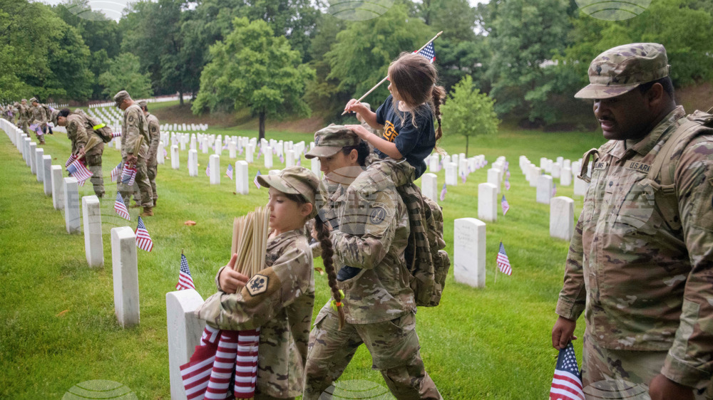 Arlington Cemetery Flags In