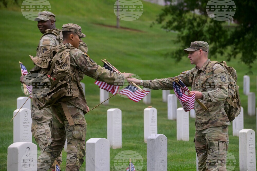 Arlington Cemetery Flags In