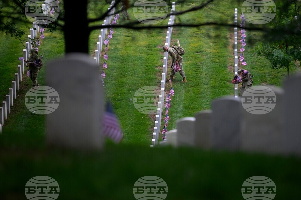Arlington Cemetery Flags In