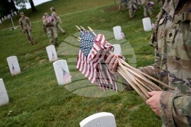 Arlington Cemetery Flags In