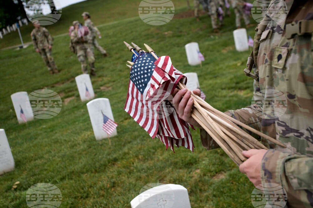 Arlington Cemetery Flags In