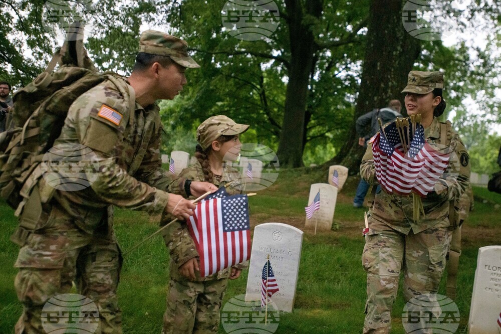 Arlington Cemetery Flags In