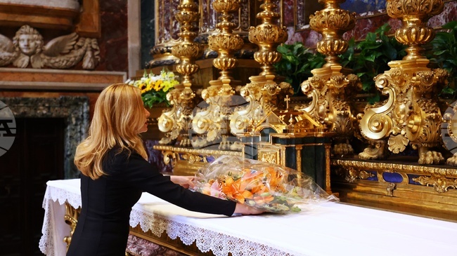 Bulgarian Delegation Pays Respects at Memorial Plaque to Sts Cyril and Methodius in Rome