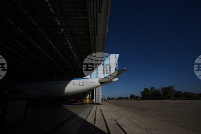 APTOPIX Argentina WCup Soccer Plane