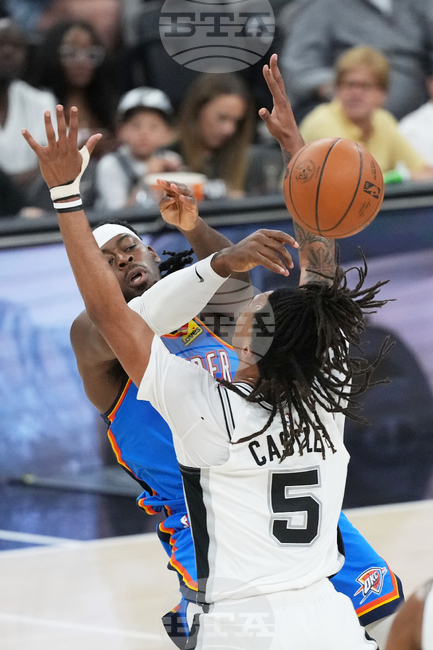 APTOPIX Thunder Spurs Basketball