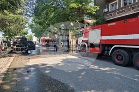 Пловдив - горящ автомобил 