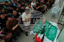 CORRECTION Israel Palestinians Gaza