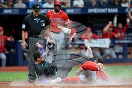 APTOPIX Angels Rays Baseball