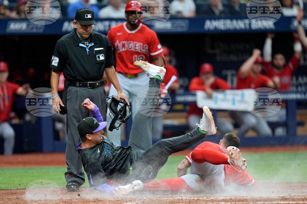 APTOPIX Angels Rays Baseball