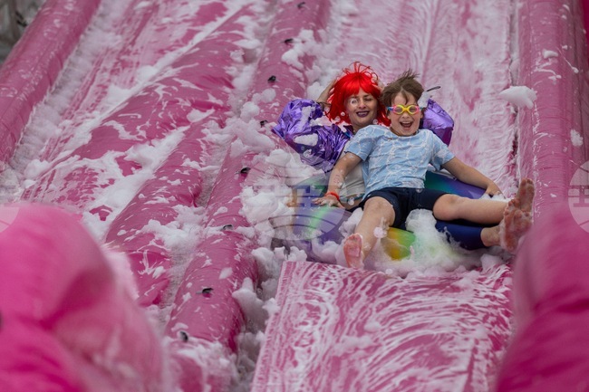 APTOPIX Lithuania Pink Soup Fest