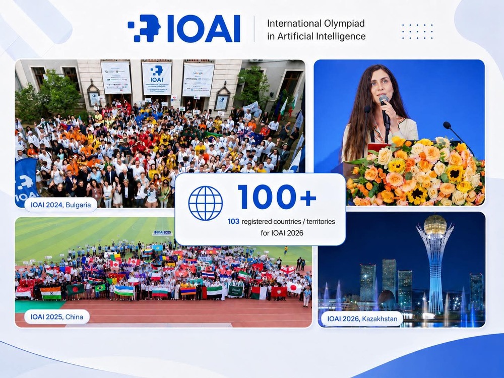 Международната олимпиада по изкуствен интелект (IOAI), основана в България през 2024 г., достигна 103 регистрирани държави участници