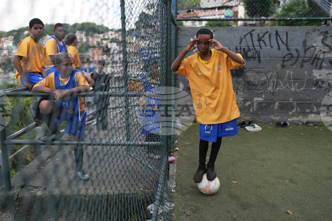 APTOPIX Brazil Favela Soccer