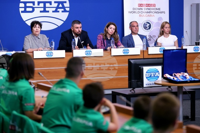 Национален пресклуб на БТА София - пресконференция - Световно първенство в София за спортисти със синдром на Даун