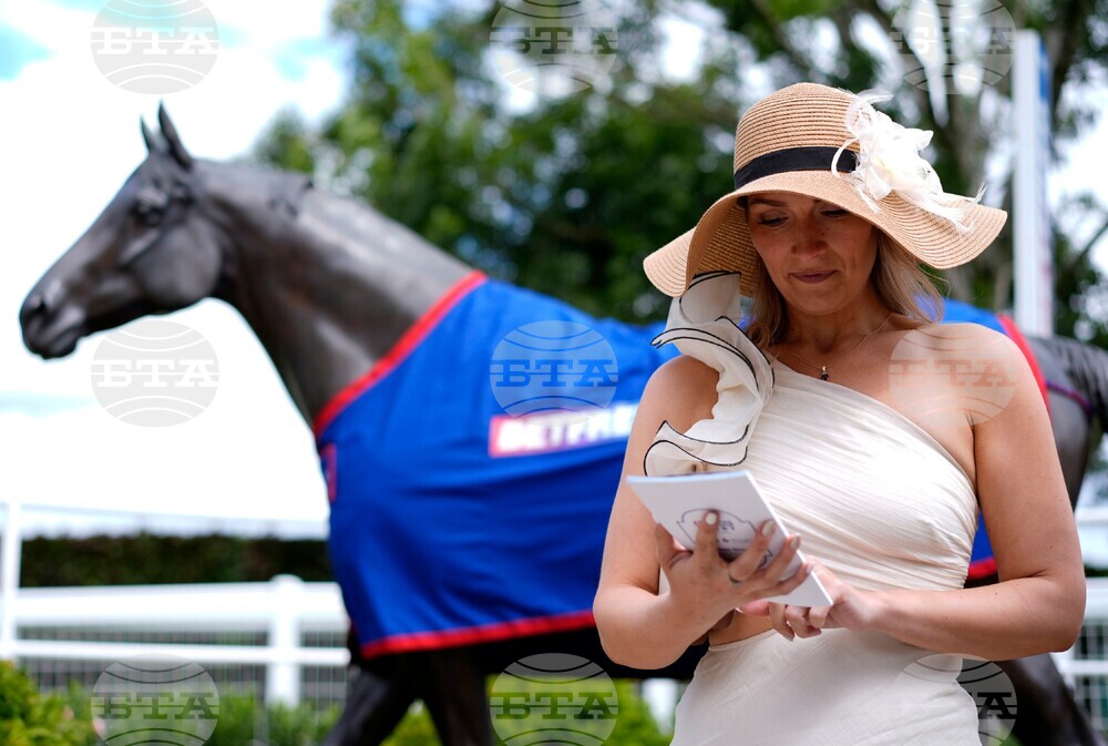Britain Epsom Horse Racing