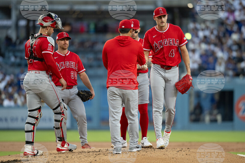 Angels Dodgers Baseball
