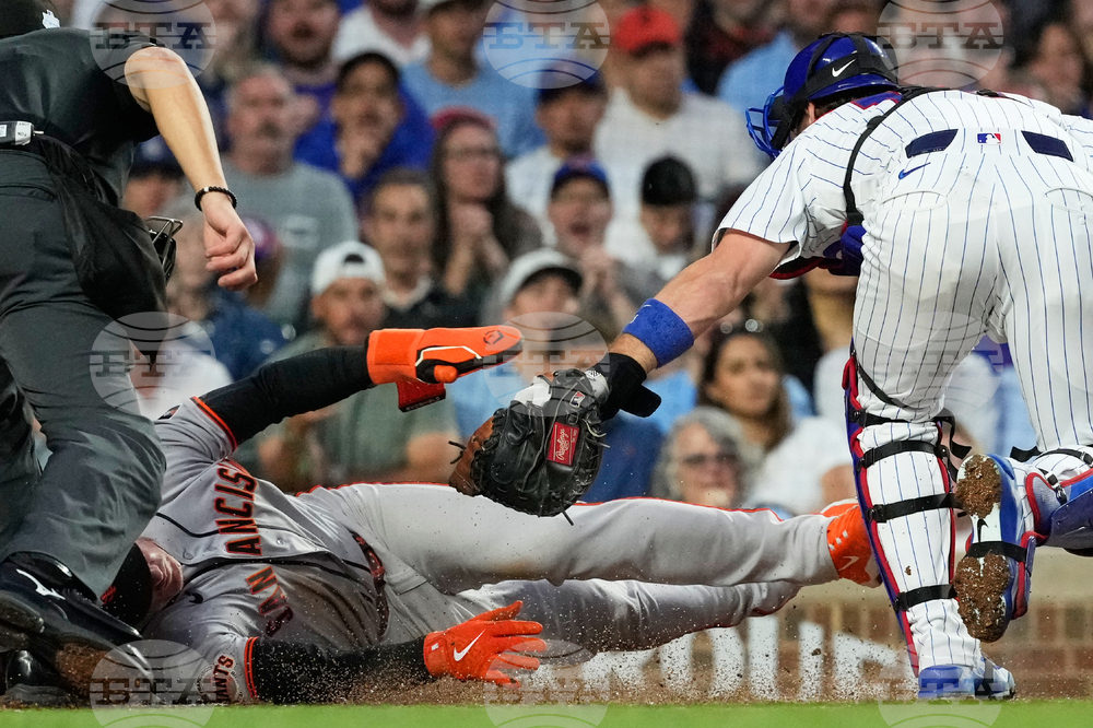APTOPIX Giants Cubs Baseball