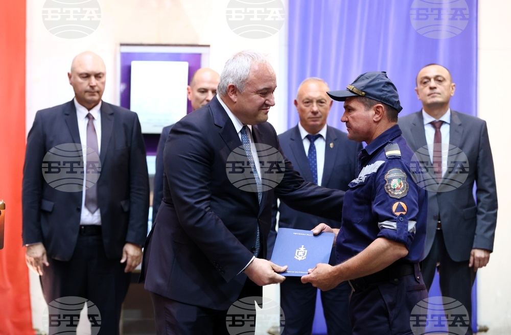 МВР - пожарникари - награждаване