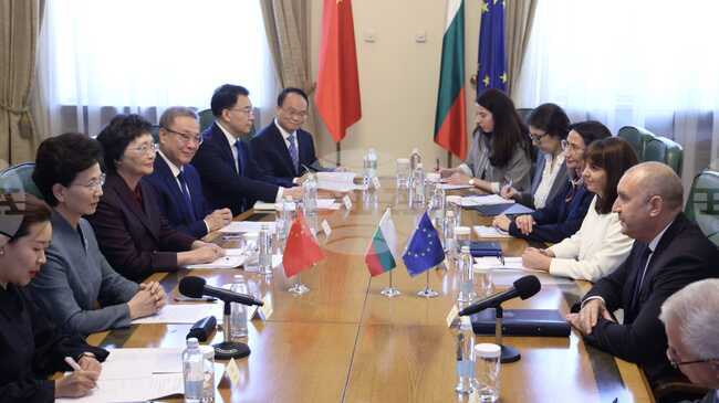 President Iotova, PM Radev, Deputy PM Donev Discuss Bulgarian-Chinese Cooperation with State Councilor Shen