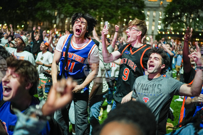 APTOPIX NBA Finals Spurs Knicks Watch Party Basketball