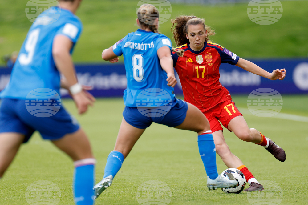 Iceland Spain Women's WCup Soccer