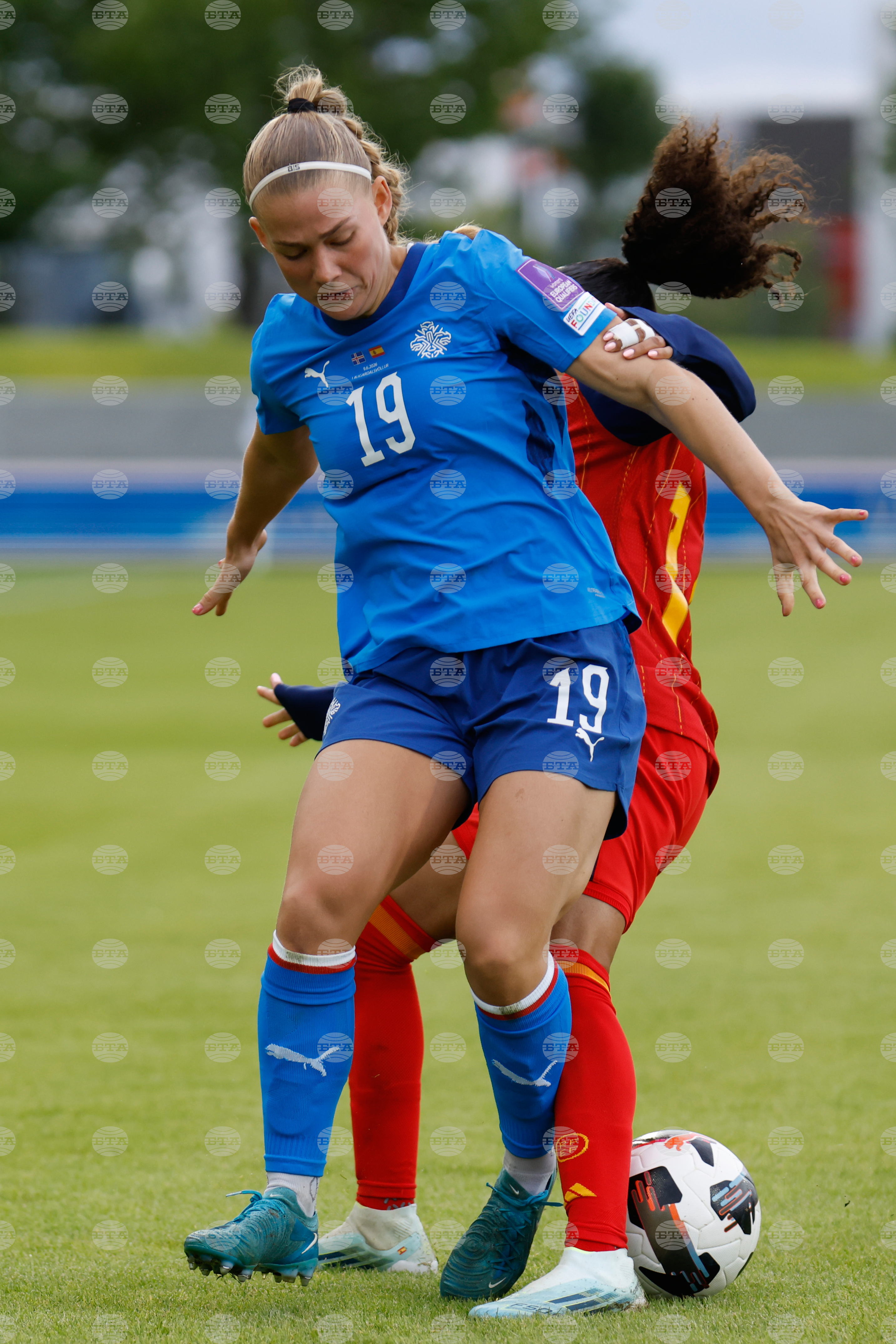 Iceland Spain Women's WCup Soccer