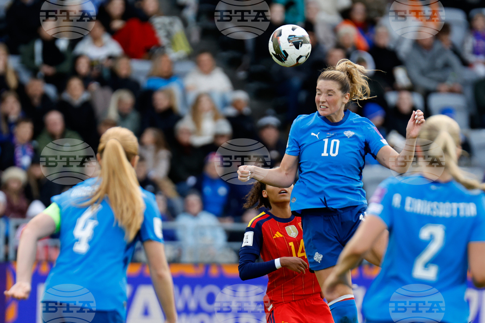 Iceland Spain Women's WCup Soccer