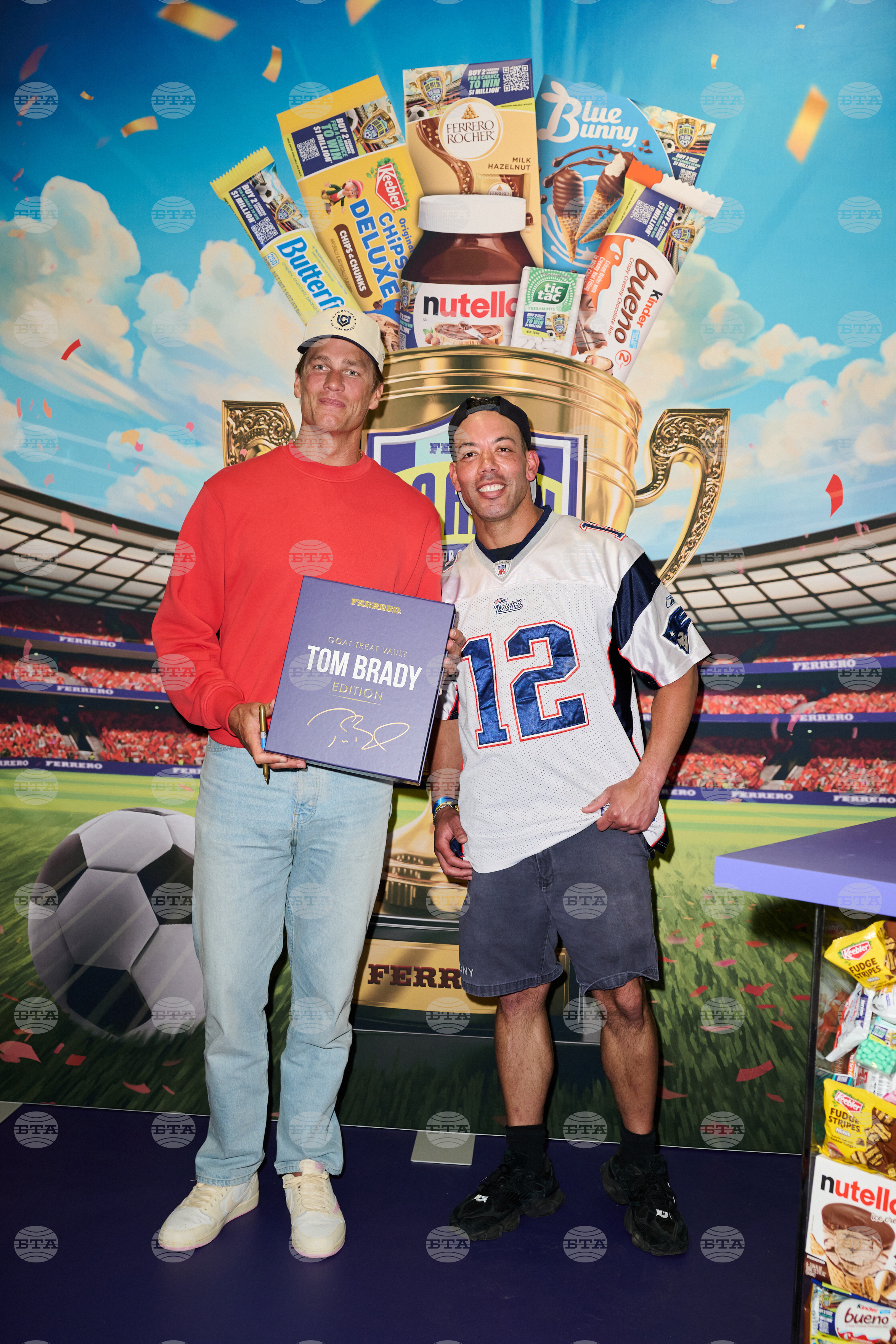 Tom Brady celebrates Ferrero’s GOAT Treat Vaults in New York