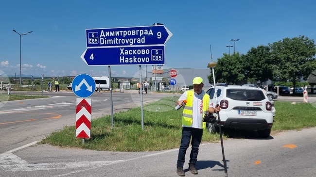 Започна изграждането на кръгово кръстовище на пътя Хасково - Димитровград