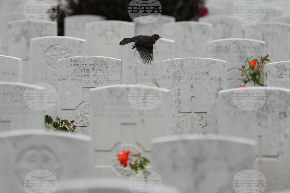 APTOPIX Belgium WWI Soldiers Burial