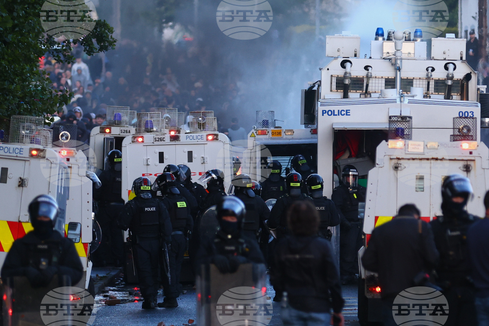 Britain Northern Ireland Stabbing Protests