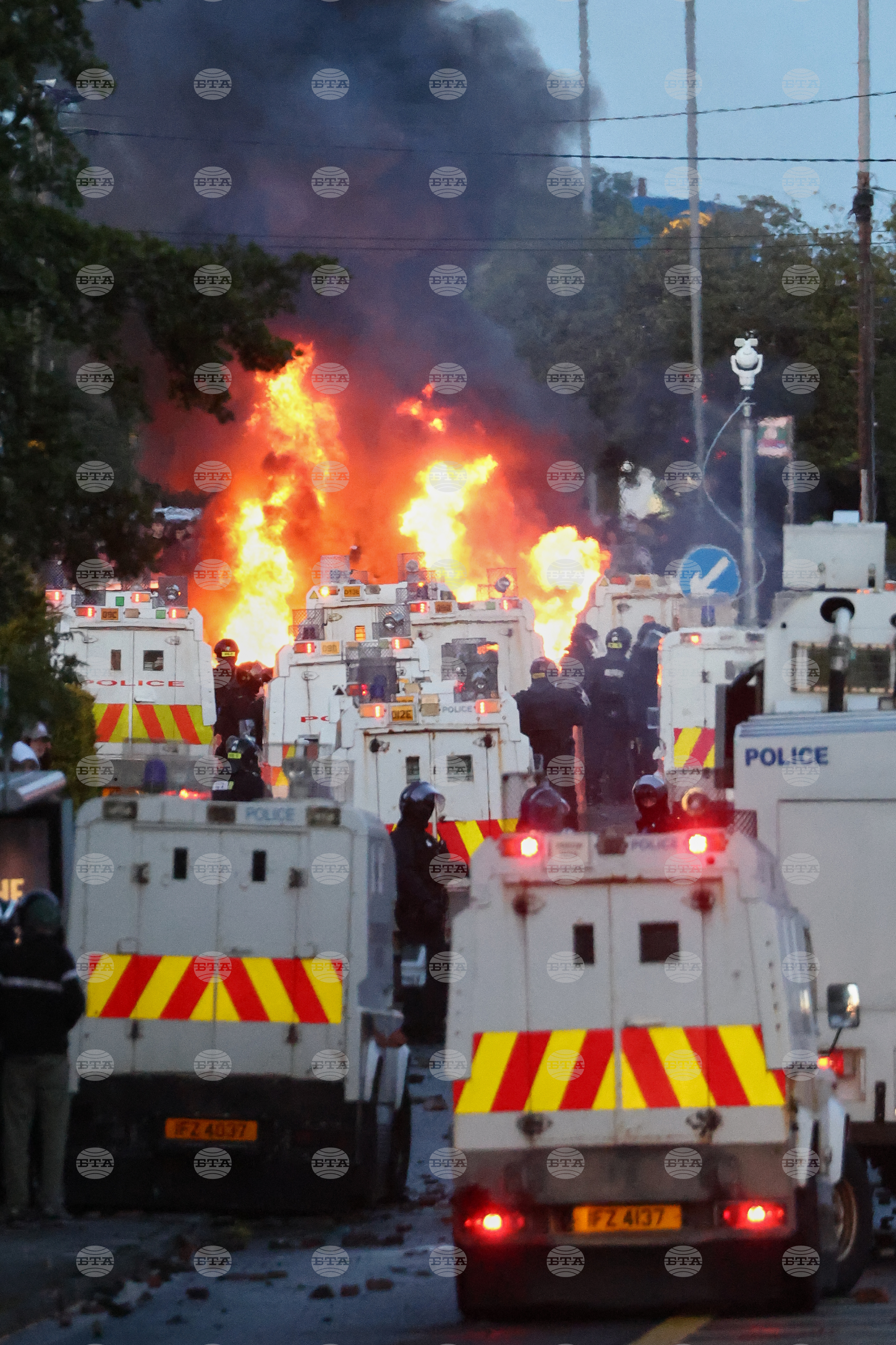 Britain Northern Ireland Stabbing Protests