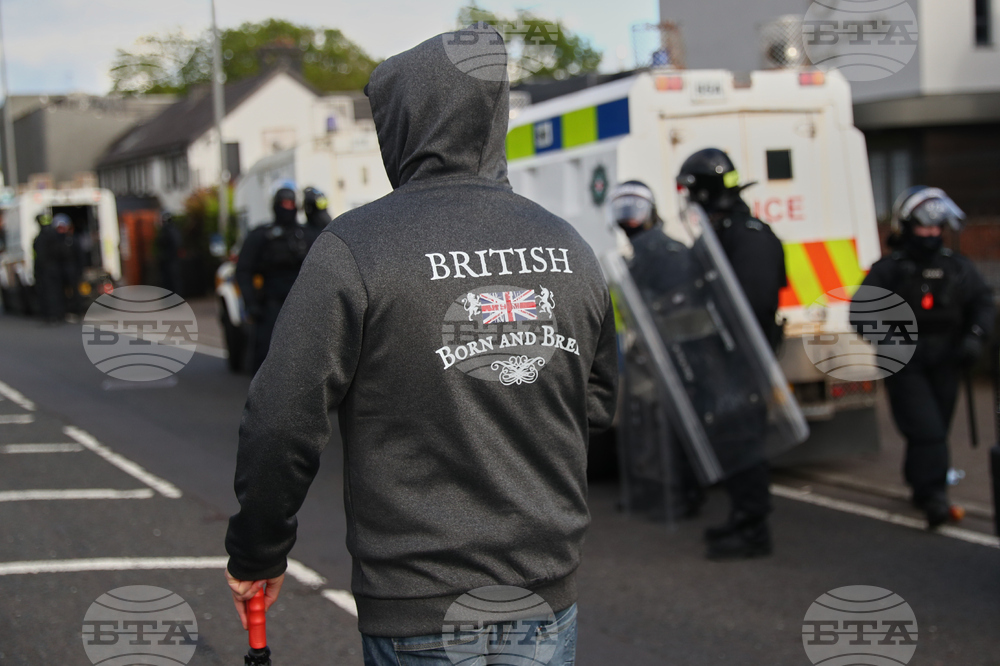 Britain Northern Ireland Stabbing Protests