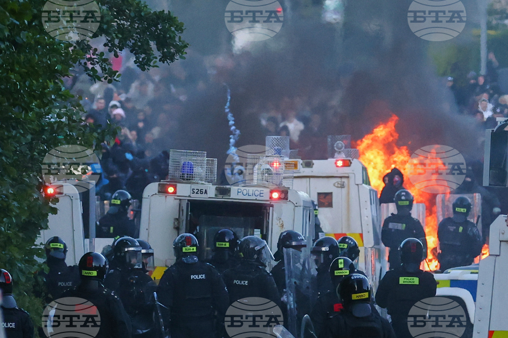 APTOPIX Britain Northern Ireland Stabbing Protests