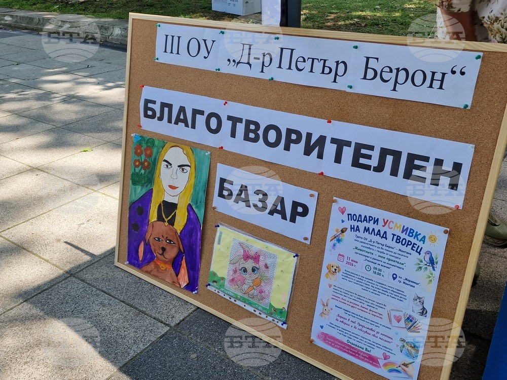 Монтана - изложба - деца - благотворителен базар