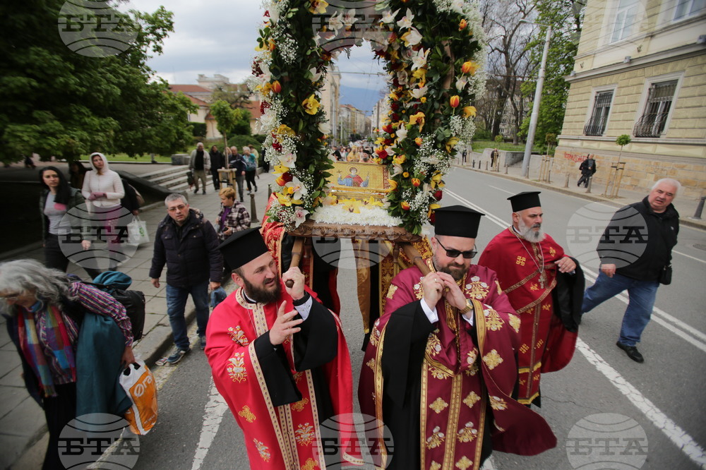 Св. великомъченик Георги Победоносец - светиня - посрещане