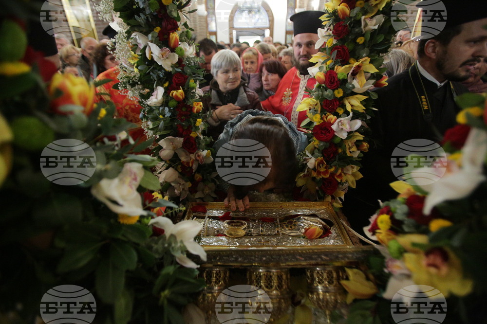 Св. великомъченик Георги Победоносец - светиня - посрещане