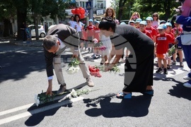 Бургас - пешеходна пътека - възпоменателна церемония