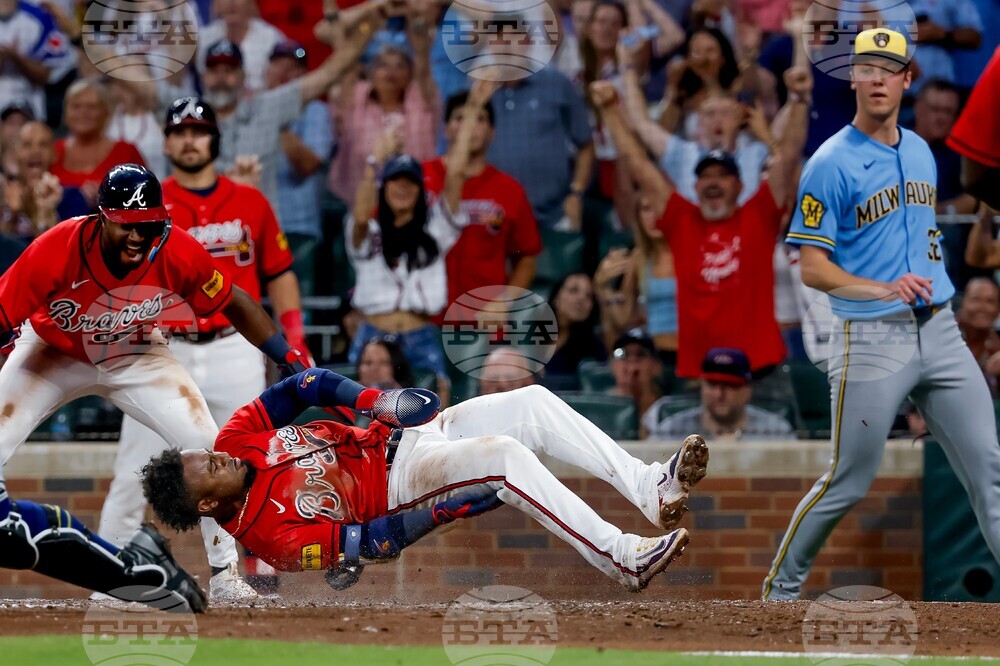 APTOPIX Brewers Braves Baseball