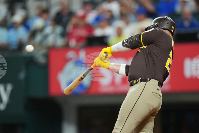 CORRECTION Padres Rangers Baseball